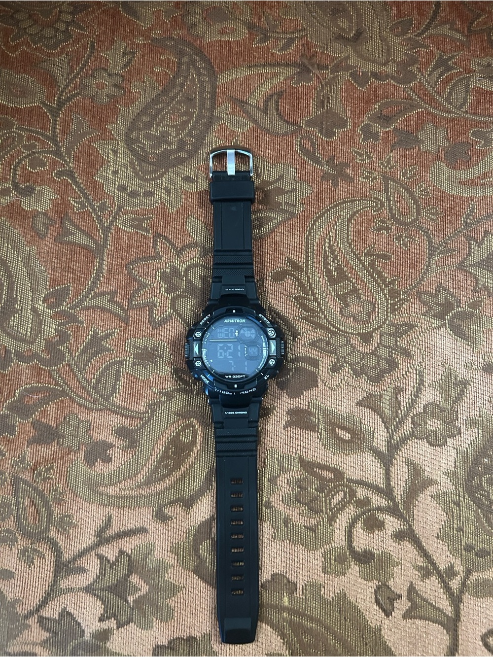 Armitron Black Digital Sport Watch with Black Resin Strap